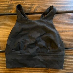 Lululemon Wunder train Black Camouflage Sports Bra